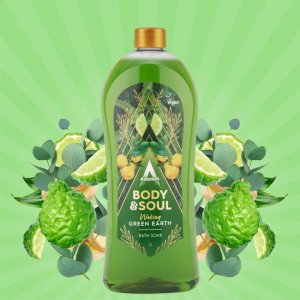 Body & Soul Bath Soak Waking Green Earth - Płyn do kąpieli 1L